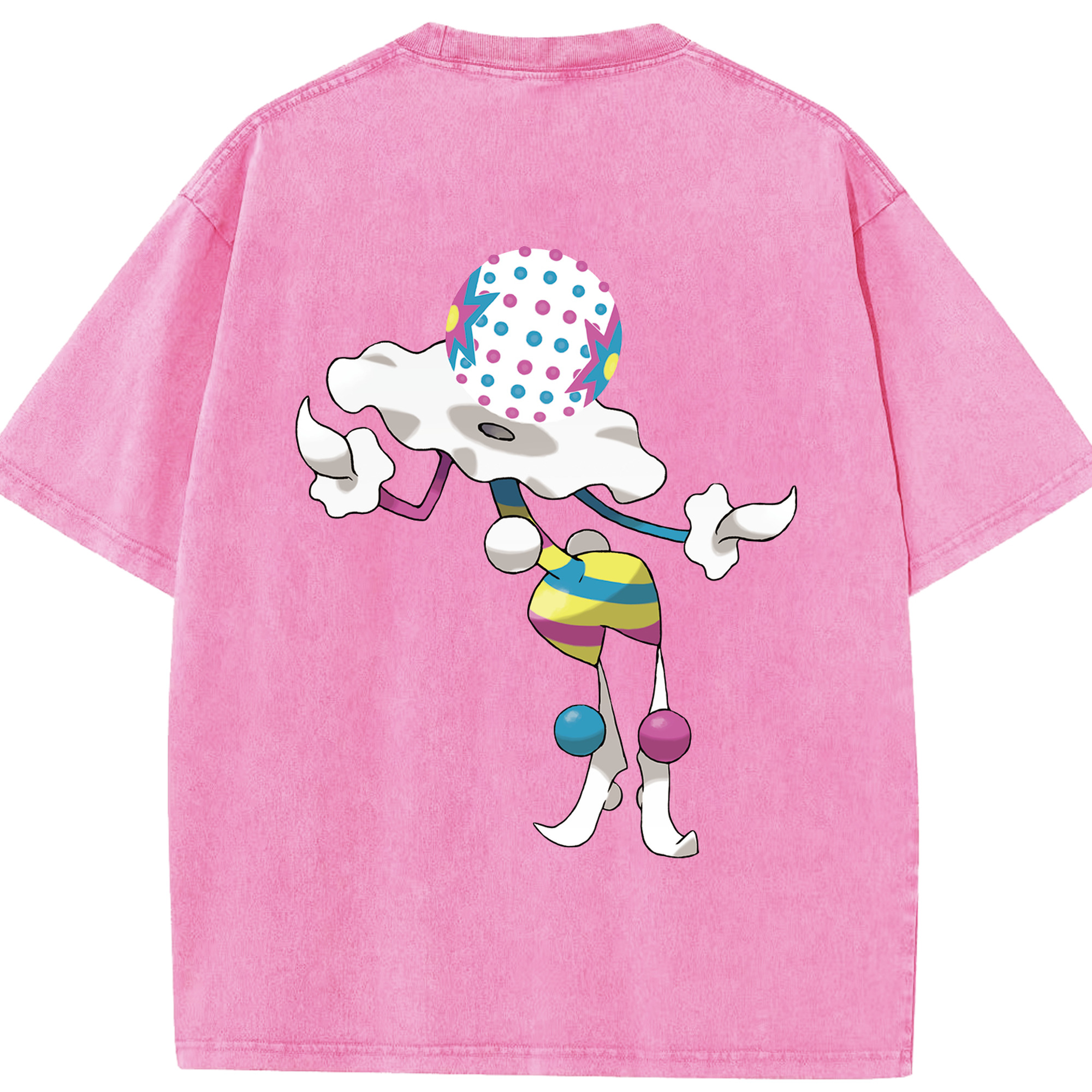 （画像用） ポケットモンスター Pokémon 綿100% ヴィンテージ風 半袖Tシャツ（背面プリント）